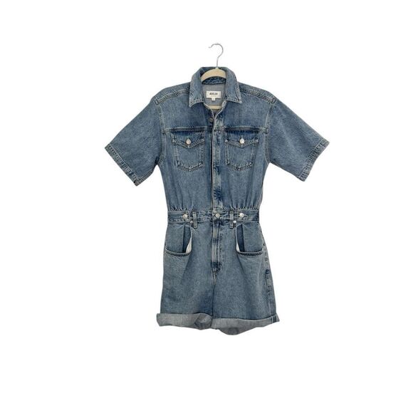AGOLDE Rio Zora Denim Playsuit - Mid denim - Picture 8 of 13